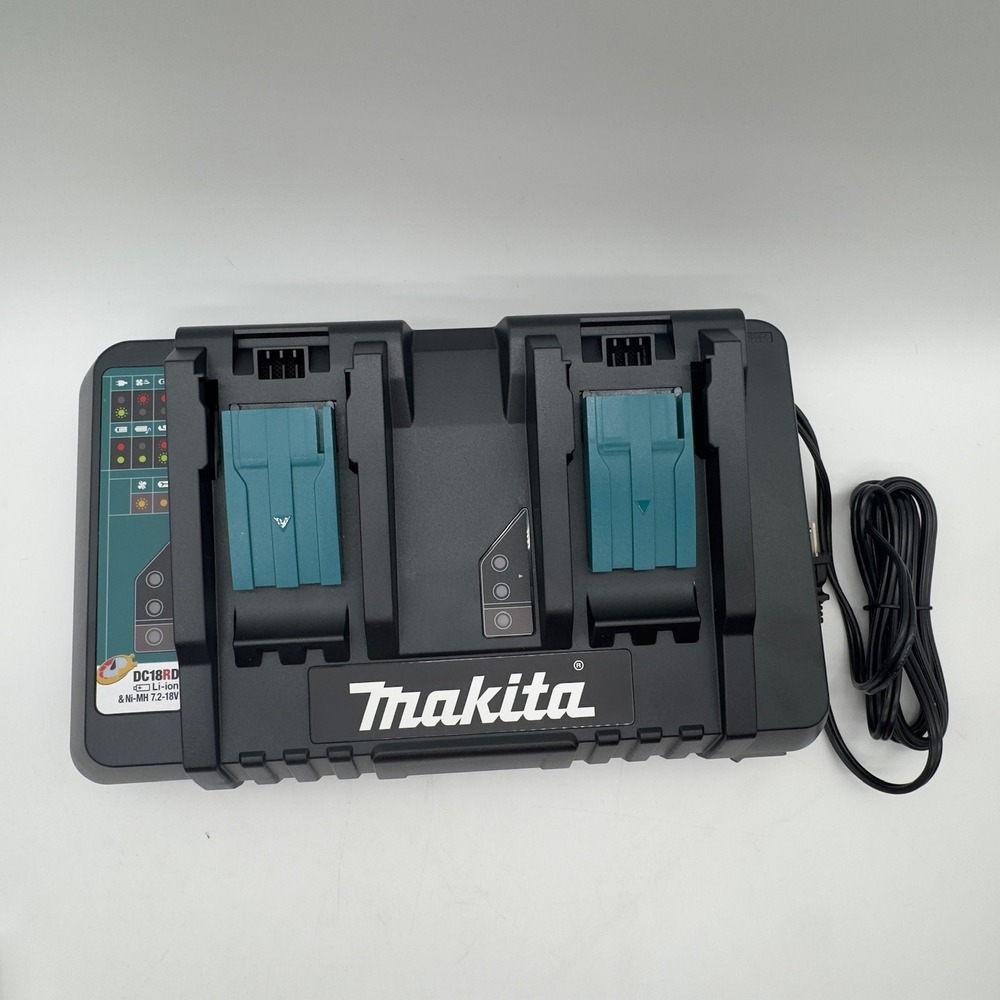 Makita DC18RD Dual Port Rapid Battery Charger 18V LXT Li-Ion USB NEW - Picture 2 of 9